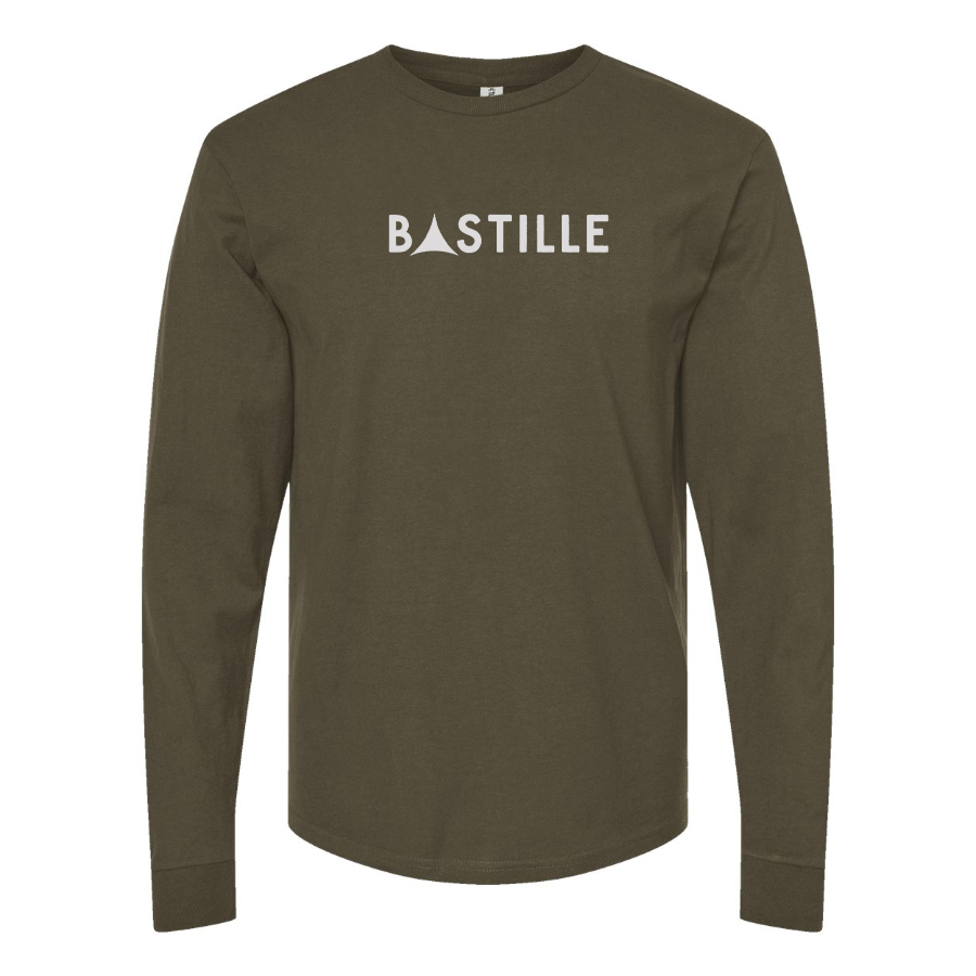 Men's Bastille Logo Cotton Long Sleeve T-Shirt