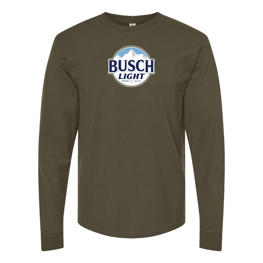 Men's Busch Light Logo Cotton Long Sleeve T-Shirt