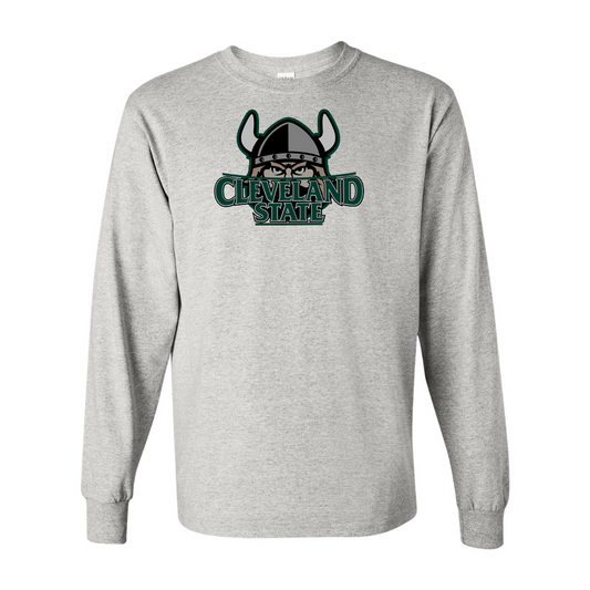 Men's  Cleveland State Vikings Gildan Heavy Cotton Long Sleeve T-Shirt