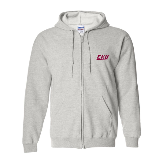 Men's Eastern Kentucky Colonels  Gildan  Heavy Blend Full Zip Hooded Sweatshirt