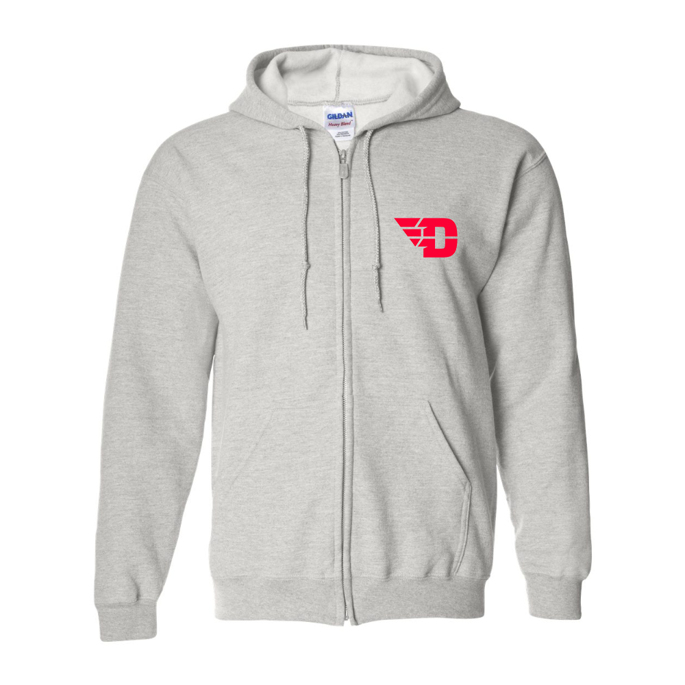 Men's Dayton Flyers  Gildan  Heavy Blend Full Zip Hooded Sweatshirt
