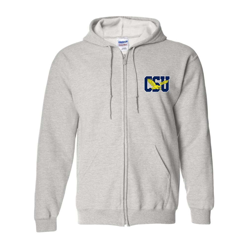 Men's Coppin State Eagles Gildan  Heavy Blend Full Zip Hooded Sweatshirt