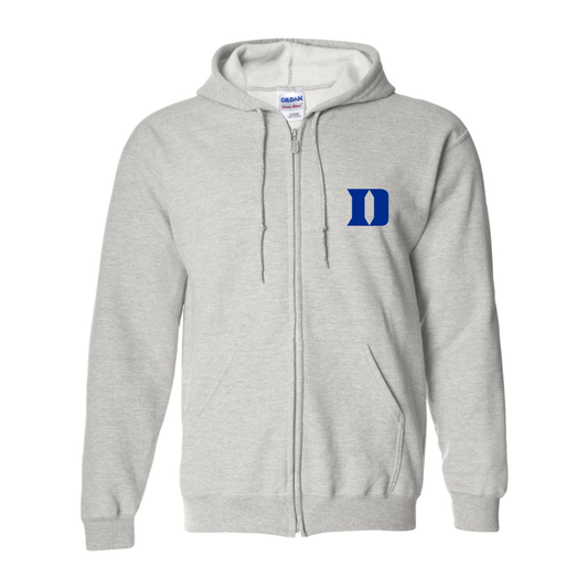 Men's Duke Blue Devils Gildan  Heavy Blend Full Zip Hooded Sweatshirt