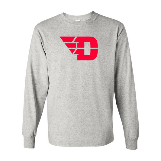 Men's Dayton Flyers Gildan Heavy Cotton Long Sleeve T-Shirt
