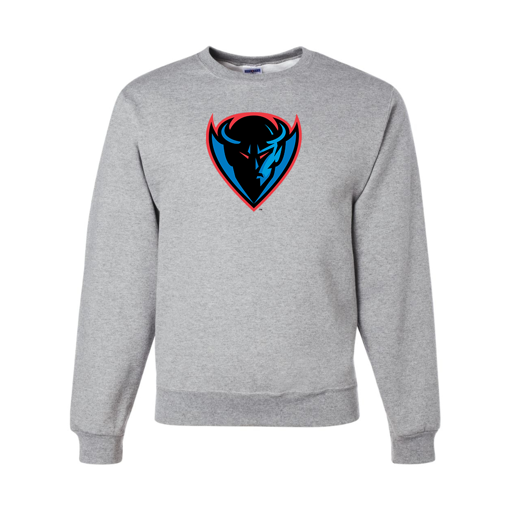 Men's  DePaul Blue Demons JERZEES NuBlend Crewneck Sweatshirt