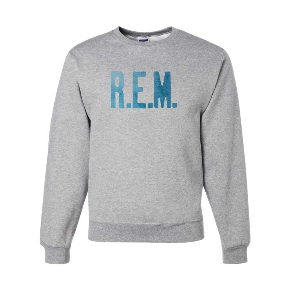 Men's R.E.M. Blue JERZEES NuBlend Crewneck Sweatshirt