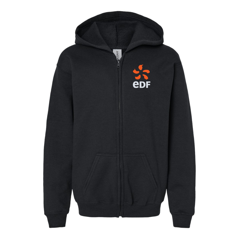 Youth Edf Gildan Heavy Blend Full Zip Hooded Sweatshirt