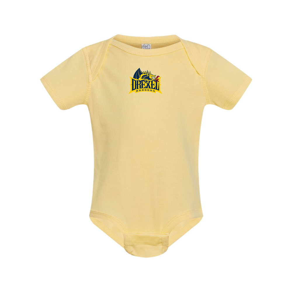 Drexel Dragons  Rabbit Skins Infant Baby Rib Bodysuit