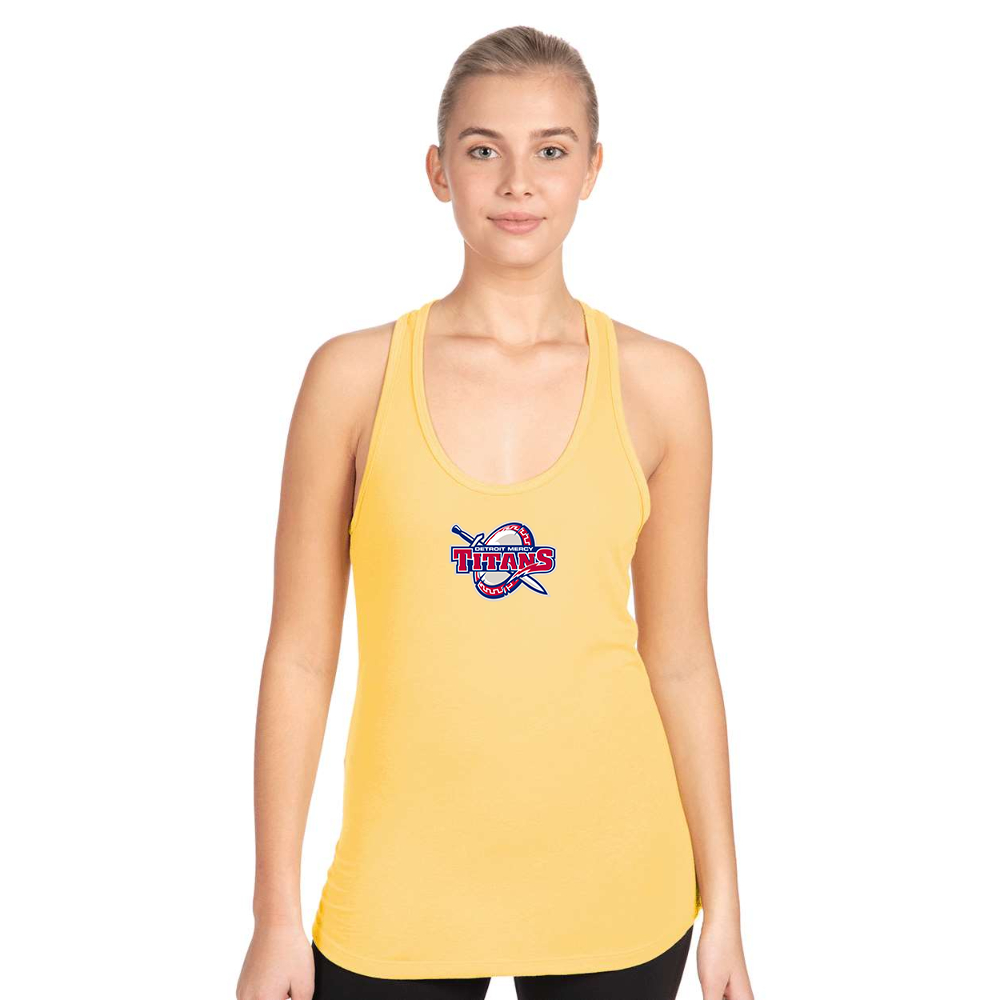 Women's  Detroit Titans  Next Level Ideal Racerback Tank