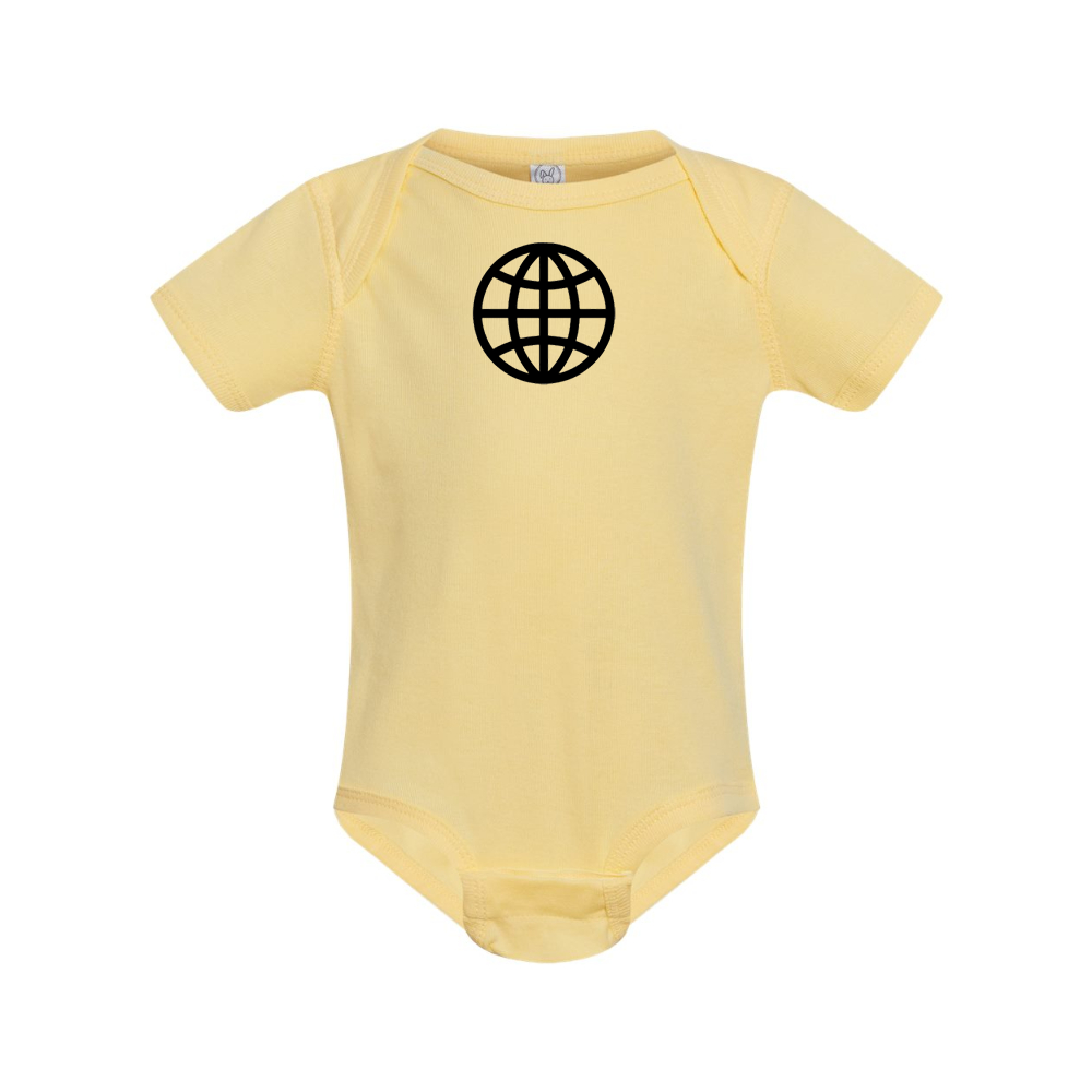Internet Globe Rabbit Skins Infant Baby Rib Bodysuit