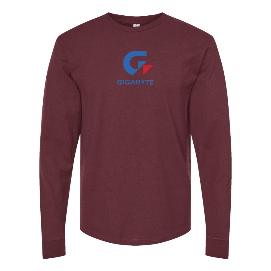 Men's Gigabyte Logo Cotton Long Sleeve T-Shirt