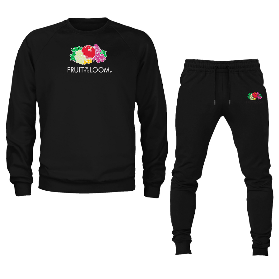 Men's Fruit Of the Loom Crewneck Sweatshirt Joggers Suit