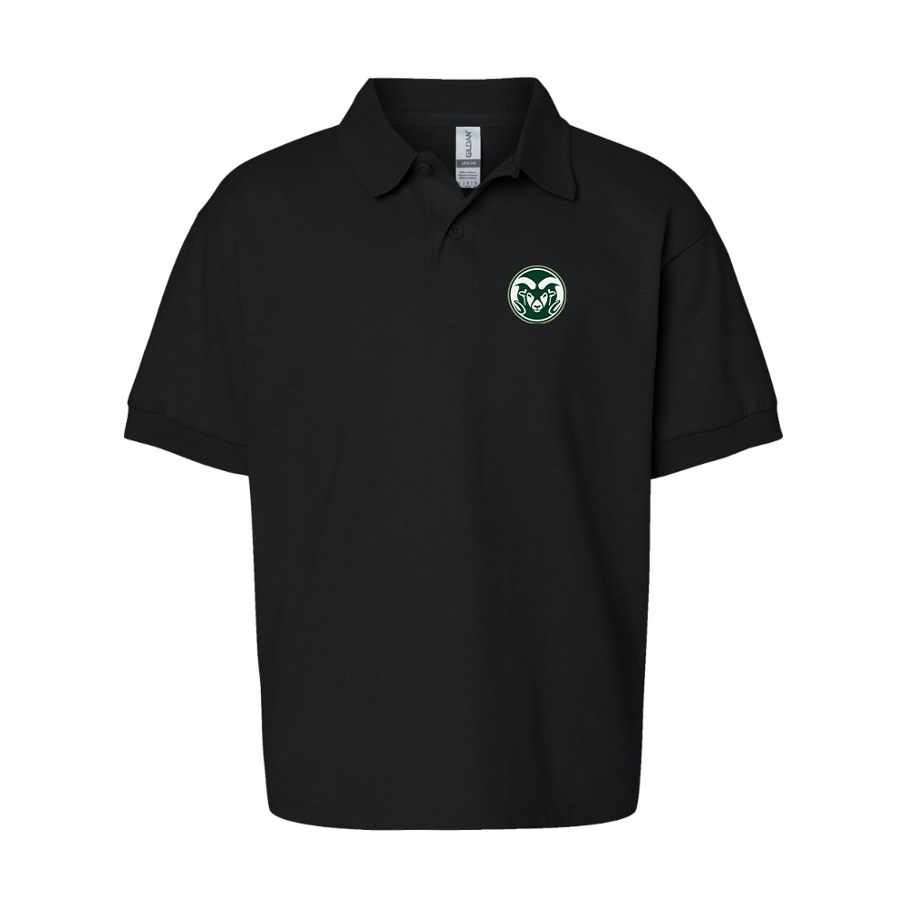 Youth Colorado State Rams  Gildan Dry Blend Jersey Polo
