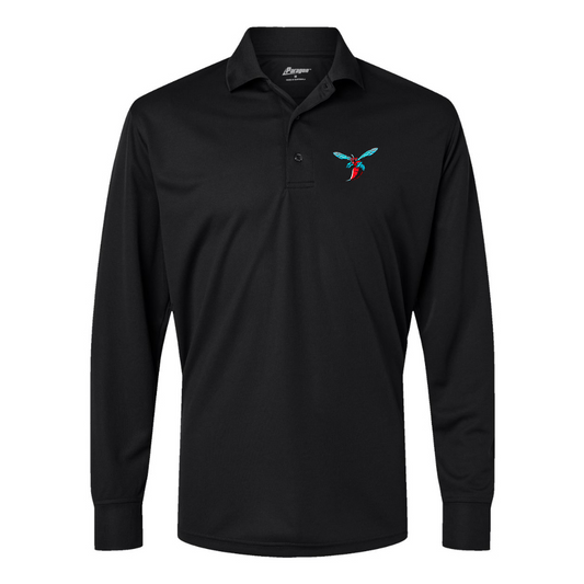 Men's  Delaware State Hornets Paragon Prescott Long Sleeve Polo