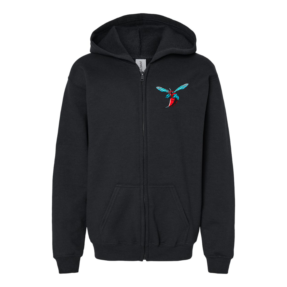Youth  Delaware State Hornets Gildan Heavy Blend Full Zip Hooded Sweatshirt