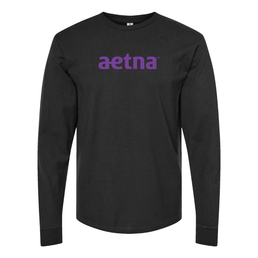Men's Aetna Logo Cotton Long Sleeve T-Shirt