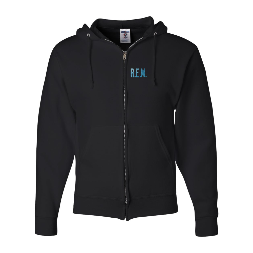 Men's R.E.M. Blue JERZEES NuBlend Full-Zip Hooded Sweatshirt