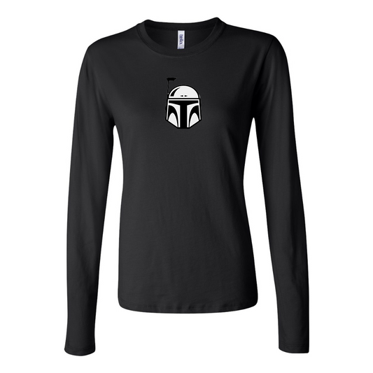 BELLA CANVAS Star Wars Boba Fett Helmet Jersey Long Sleeve Tee