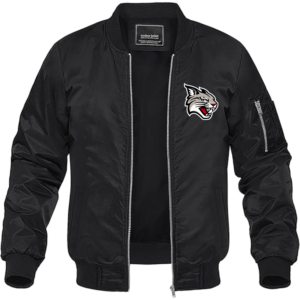 Men's Davidson Wildcats Lightweight Bomber Jacket Windbreaker Softshell Varsity Jacket Coat