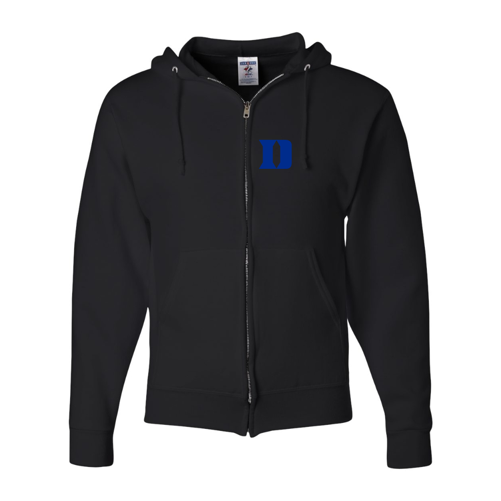 Men's Duke Blue Devils JERZEES NuBlend Full-Zip Hooded Sweatshirt