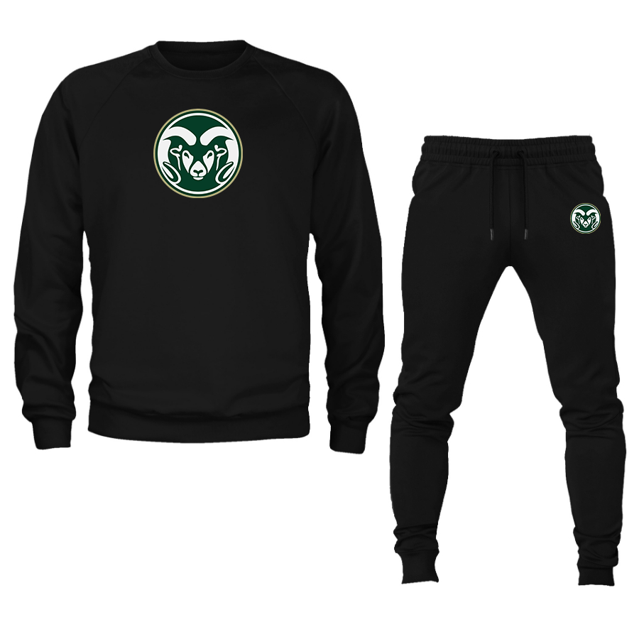 Men's  Colorado State Rams Crewneck Sweatshirt Joggers Suit