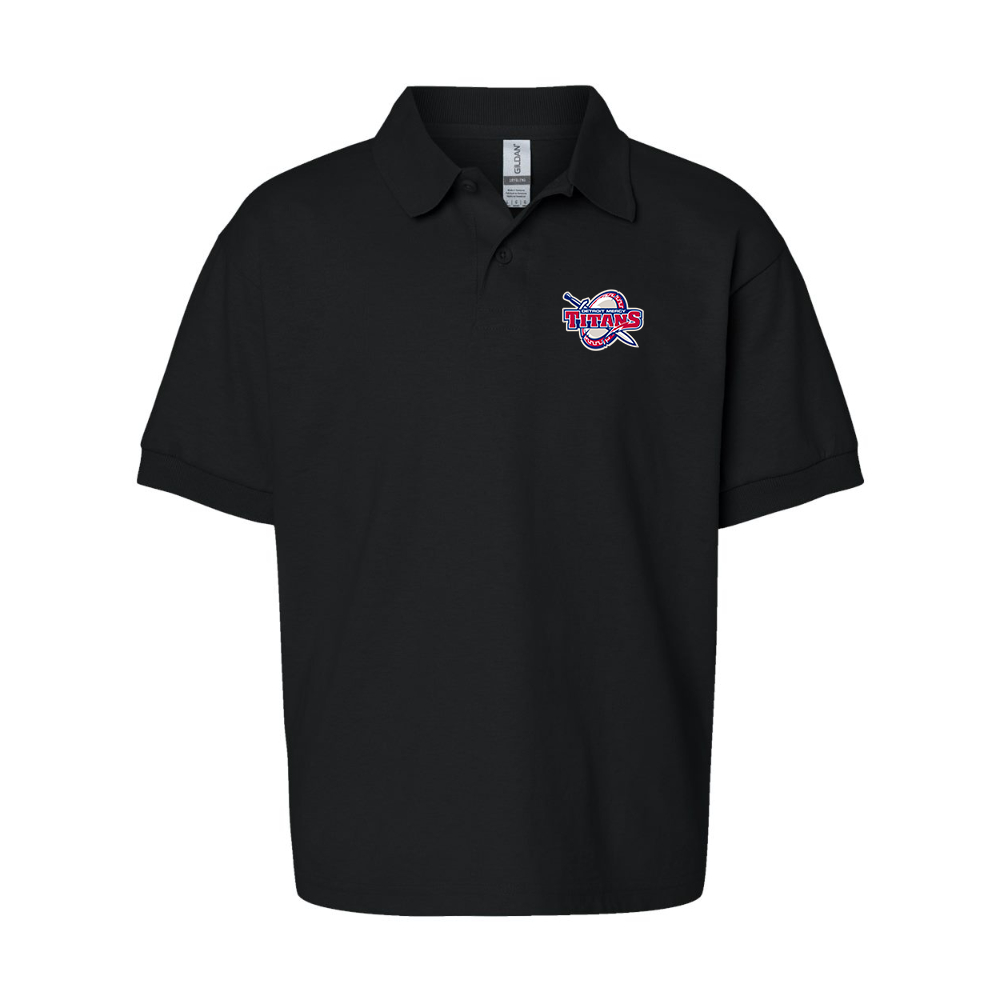 Youth Detroit Titans  Gildan Dry Blend Jersey Polo