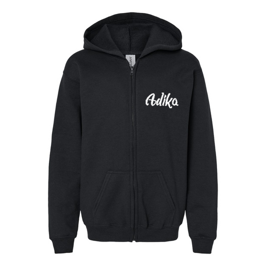 Youth  Adika  Gildan Heavy Blend Full Zip Hooded Sweatshirt