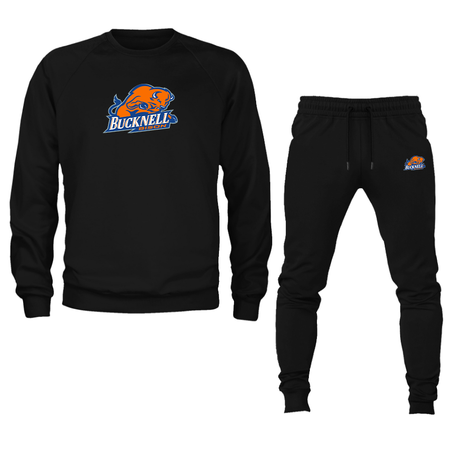 Men's Bucknell Bison Crewneck Sweatshirt Joggers Suit