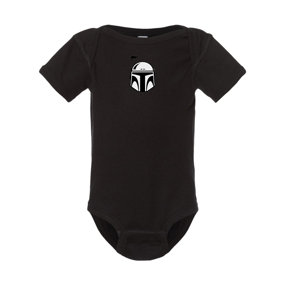 Star Wars Boba Fett Helmet Rabbit Skins Infant Baby Rib Bodysuit