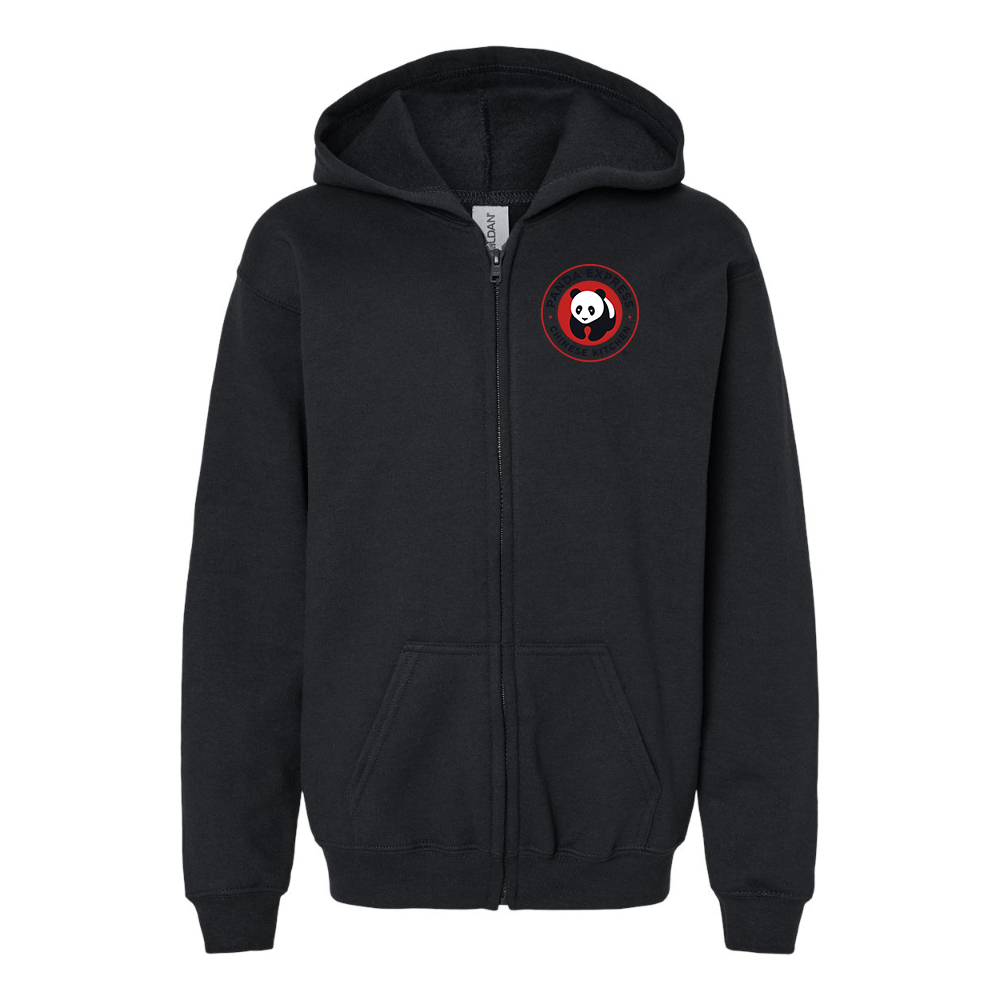 Youth Panda Express Gildan Heavy Blend Full Zip Hooded Sweatshirt