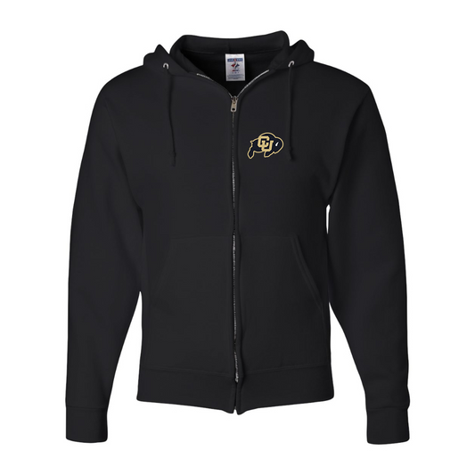 Men's  Colorado Buffaloes JERZEES NuBlend Full-Zip Hooded Sweatshirt