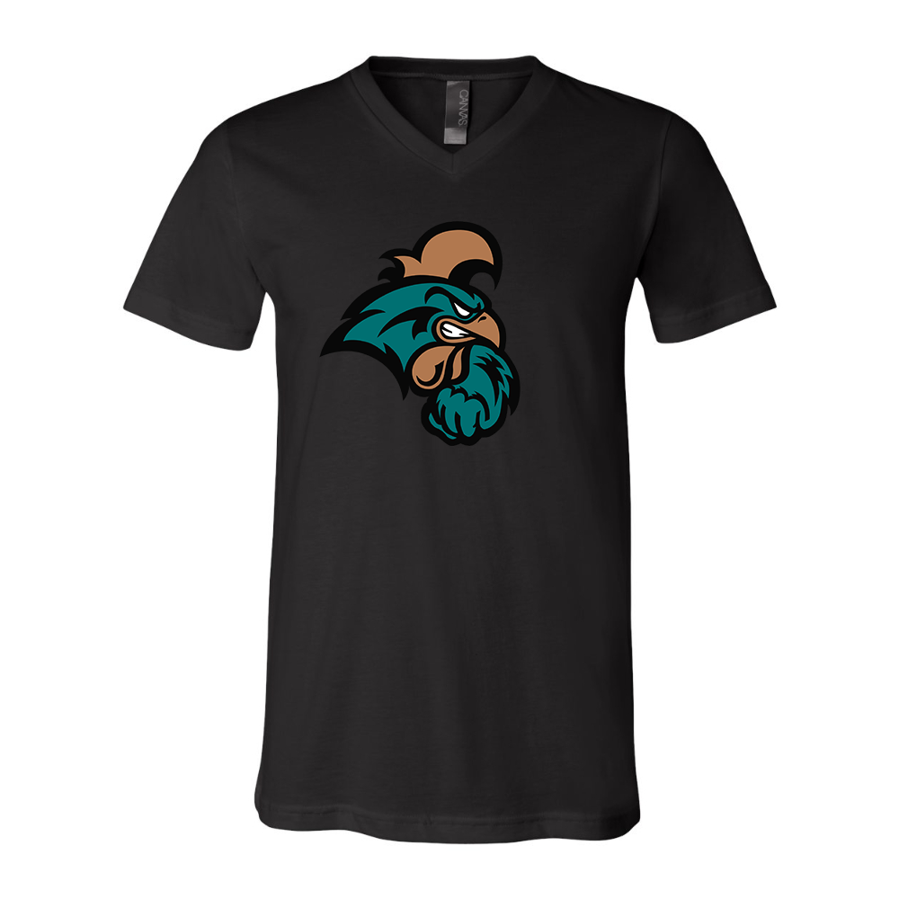 Coastal Carolina Chanticleers  BELLA  CANVAS - Jersey V-Neck T-Shirt