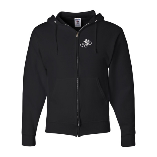 Men's Postmates Bike JERZEES NuBlend Full-Zip Hooded Sweatshirt