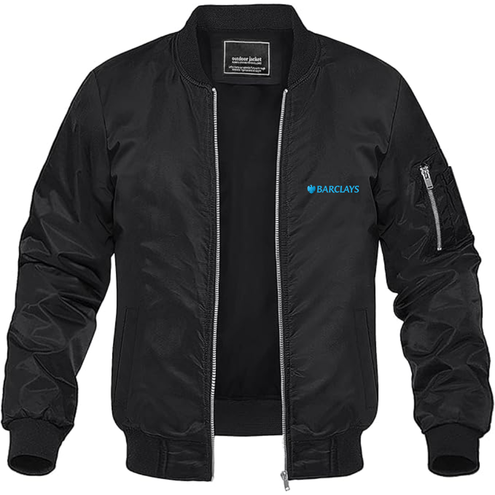 Men's Barclays  Lightweight Bomber Jacket Windbreaker Softshell Varsity Jacket Coat