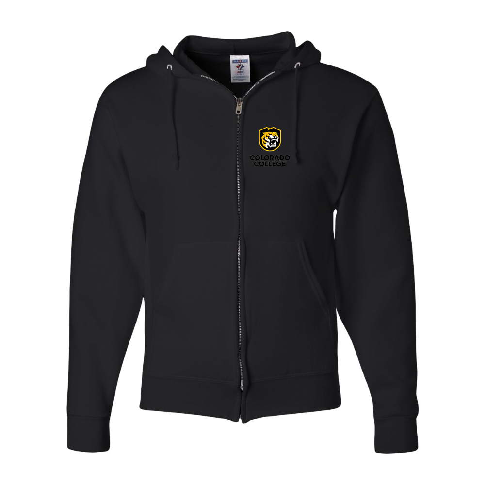Men's  Colorado College Tigers JERZEES NuBlend Full-Zip Hooded Sweatshirt
