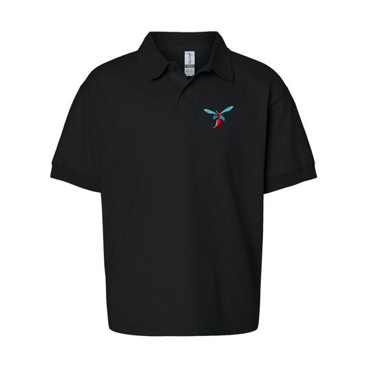 Youth Delaware State Hornets Gildan Dry Blend Jersey Polo