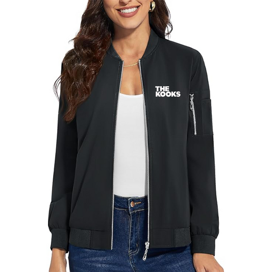 Women's The Kooks   Premium Bomber Jacket with Polished Detailing and Functional Sleeve Pocket Modern Luxury Outerwear