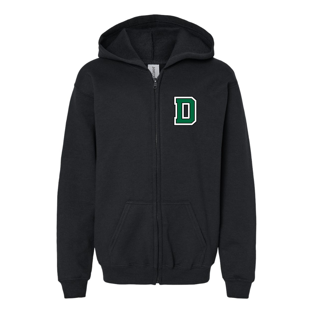 Youth  Dartmouth Big Green Gildan Heavy Blend Full Zip Hooded Sweatshirt