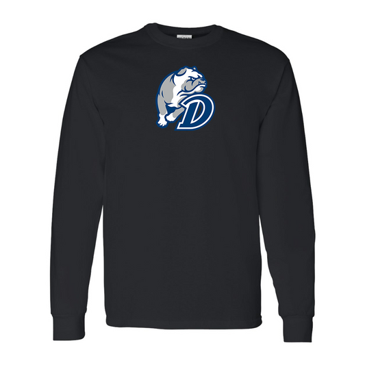 Men's Drake Bulldogs Gildan Heavy Cotton Long Sleeve T-Shirt