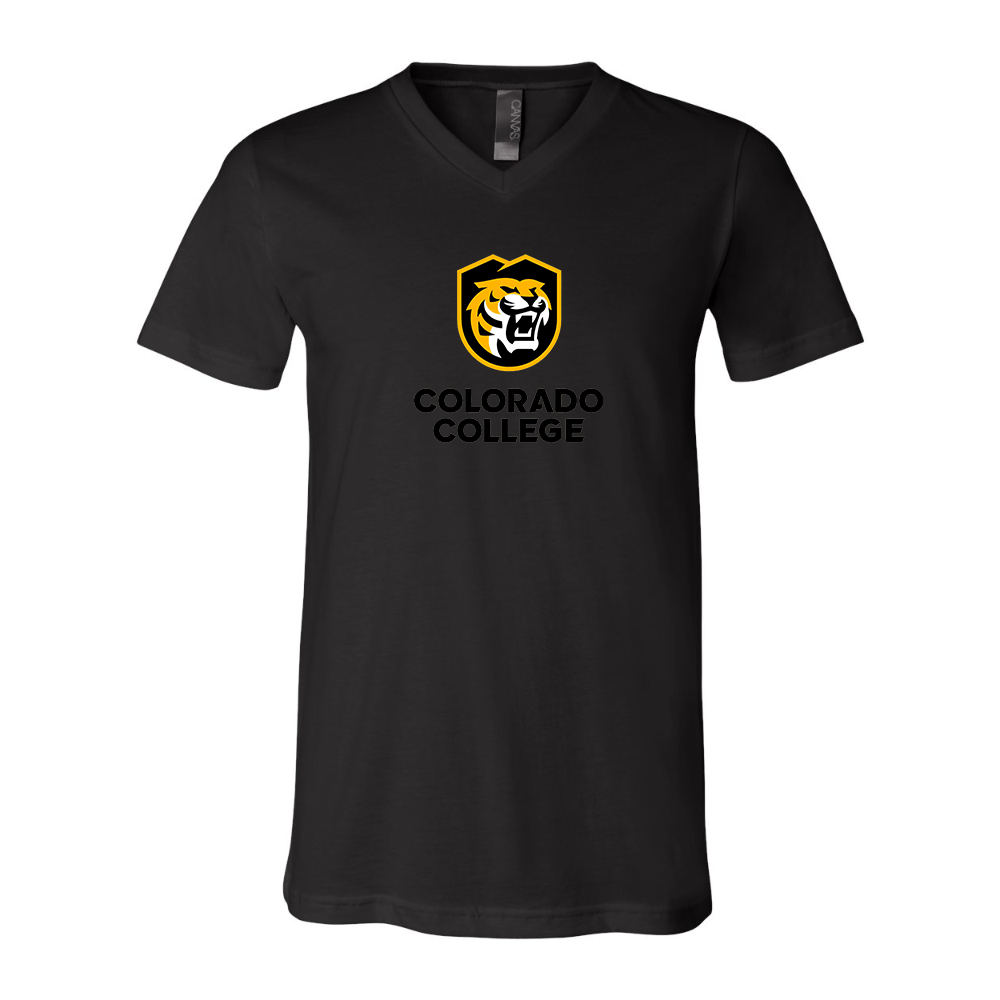 Colorado College Tigers BELLA  CANVAS - Jersey V-Neck T-Shirt