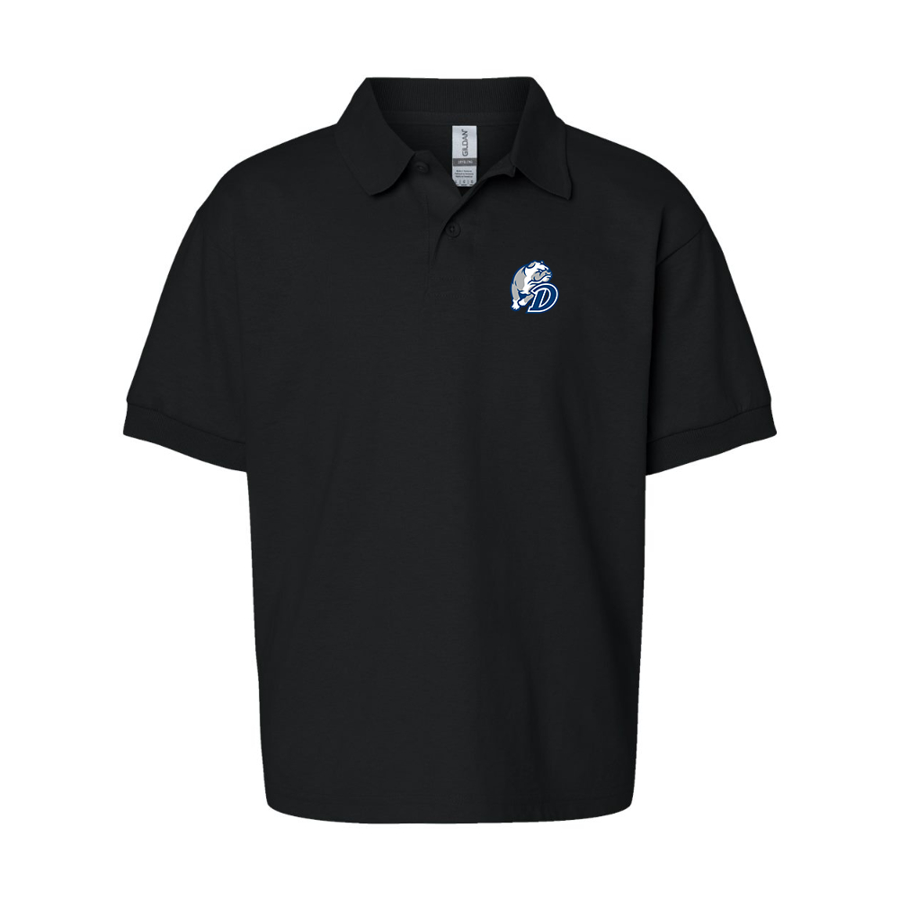 Youth  Drake Bulldogs Gildan Dry Blend Jersey Polo