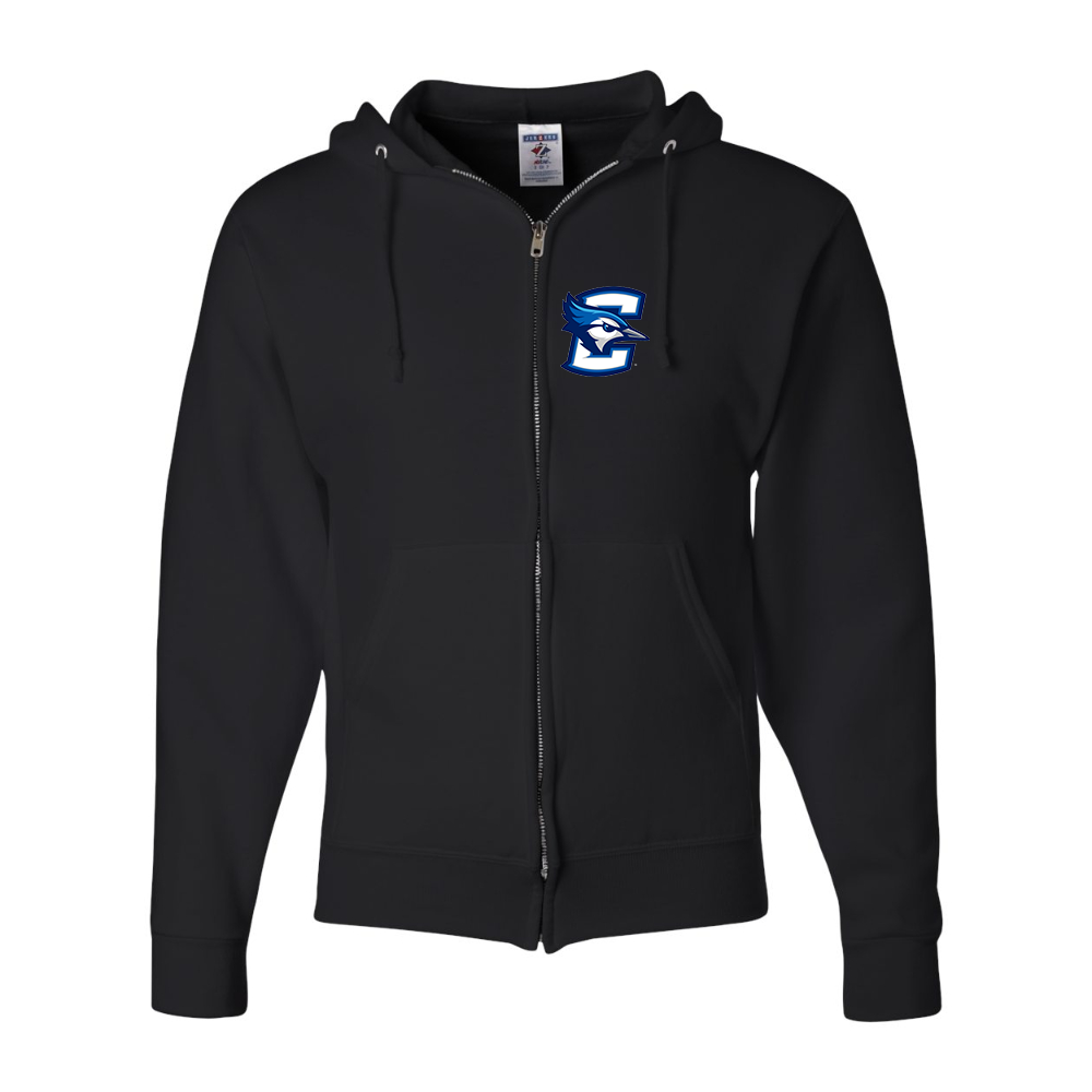 Men's  Creighton Bluejays JERZEES NuBlend Full-Zip Hooded Sweatshirt