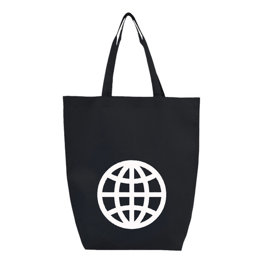 Internet Globe Q-Tees Non-Woven Gusset Bottom Tote
