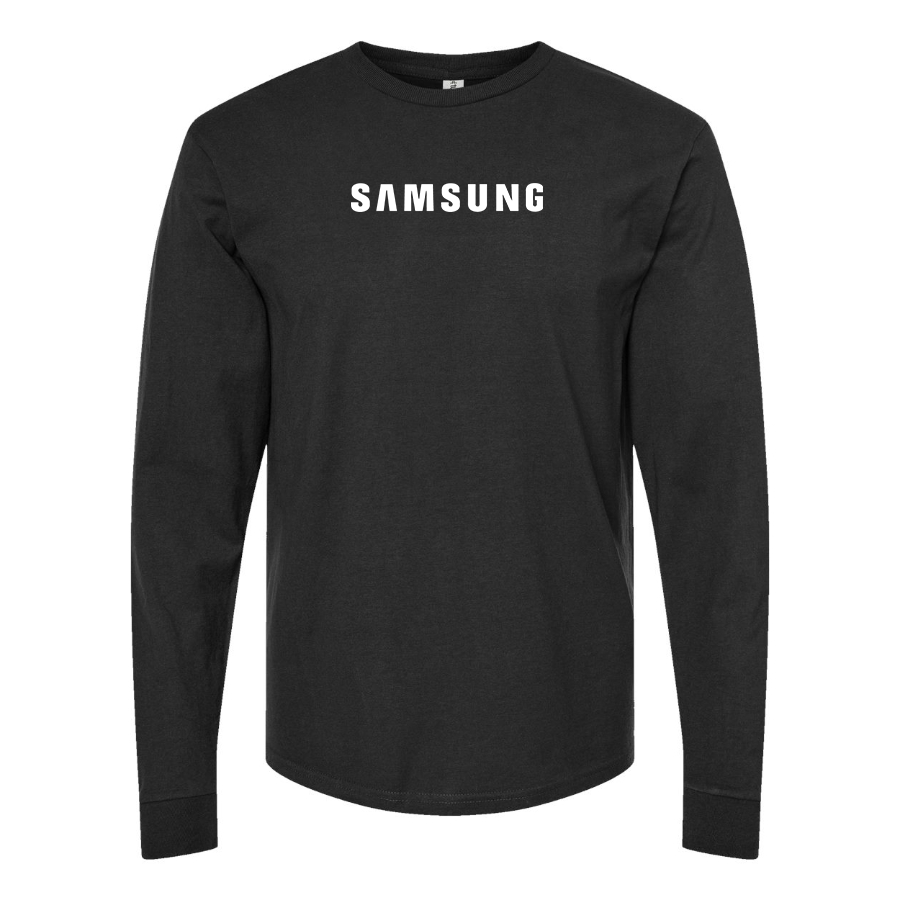 Men's  Samsung Simple Logo  Cotton Long Sleeve T-Shirt