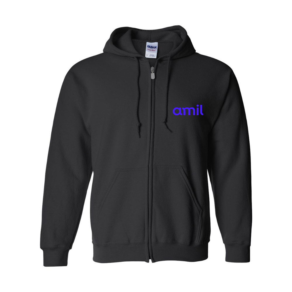Men's  Amil  Gildan  Heavy Blend Full Zip Hooded Sweatshirt