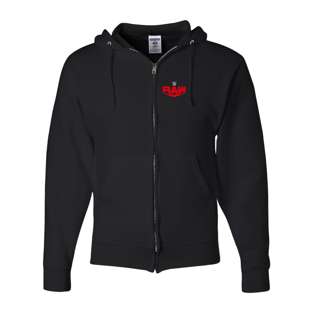 Men's WWE Raw  JERZEES NuBlend Full-Zip Hooded Sweatshirt