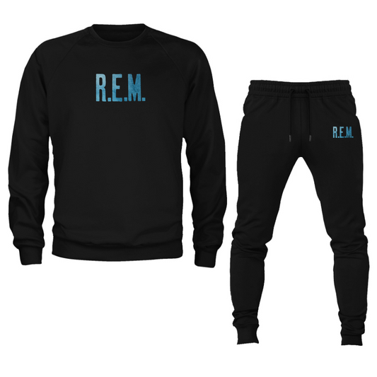 Men's R.E.M. Blue Crewneck Sweatshirt Joggers Suit