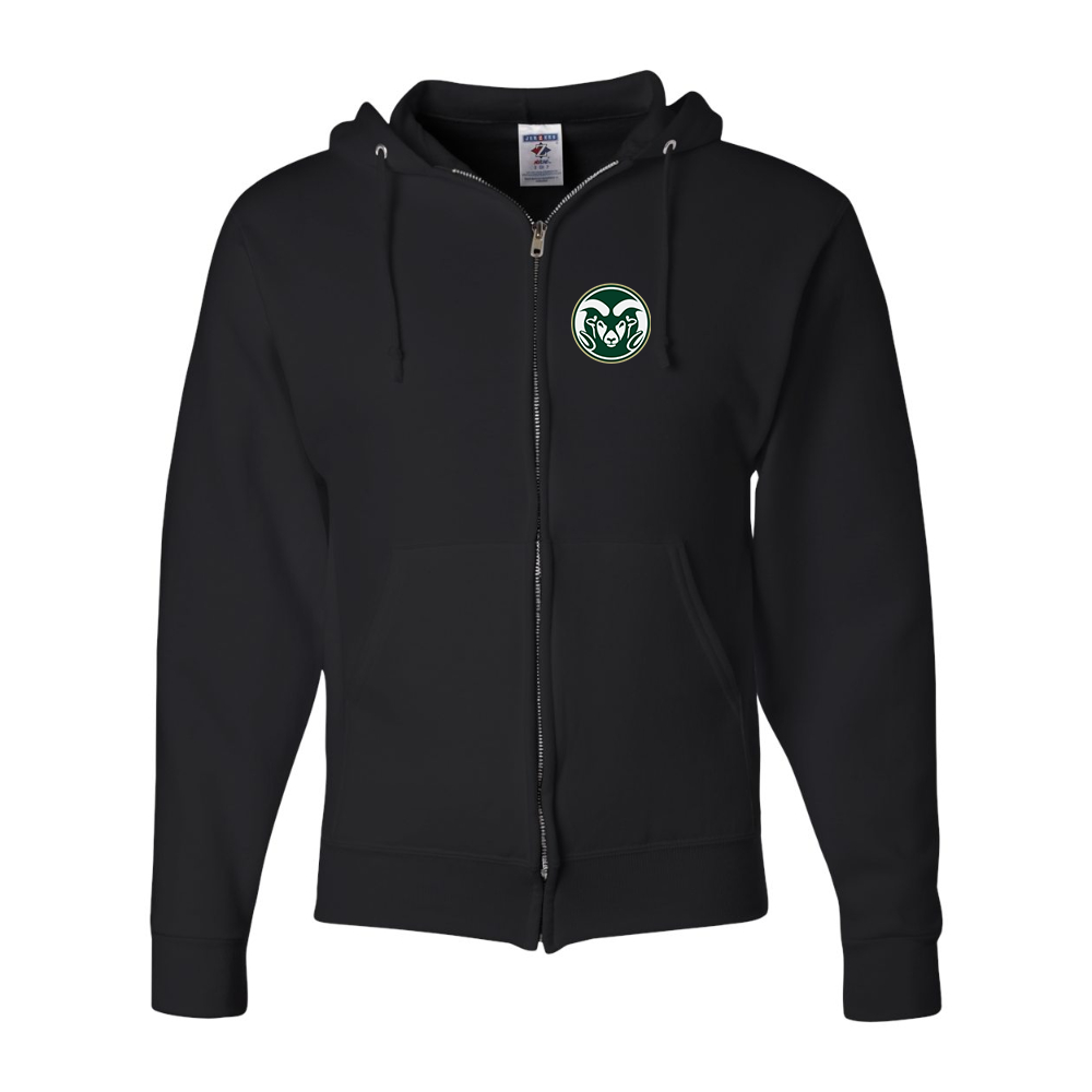 Men's  Colorado State Rams JERZEES NuBlend Full-Zip Hooded Sweatshirt