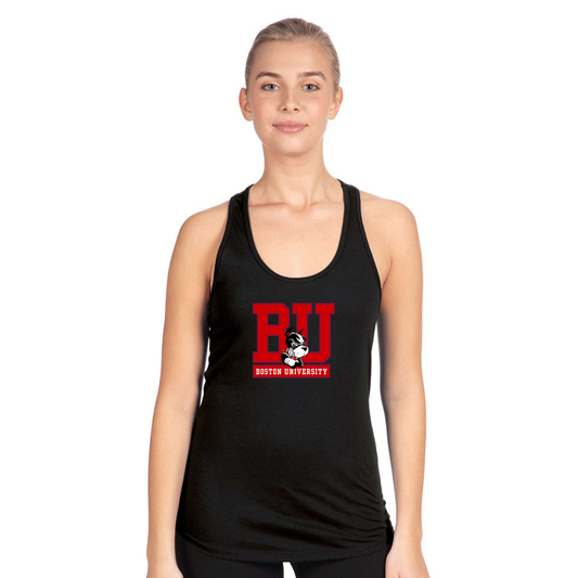 Women's Boston University Terriers Next Level Ideal Racerback Tank