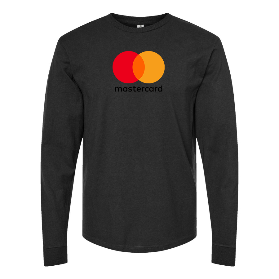 Men's Mastercard Logo Cotton Long Sleeve T-Shirt